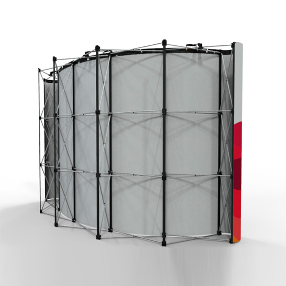 PANEL ARAÑA PAI CURVO 5 CUERPOS (350*230 CMS) + CARRO BASICO + LAMINAS PAI + FOCOS HALOGENO